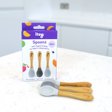 Load image into Gallery viewer, Itsy Spoonz 3-Pack Mixed Grey
