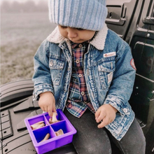 Load image into Gallery viewer, Itsy Silicone Snack + Store Tray (Purple)