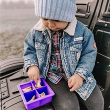 Load image into Gallery viewer, Itsy Silicone Snack + Store Tray (Purple)
